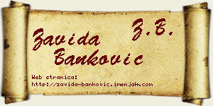 Zavida Banković vizit kartica